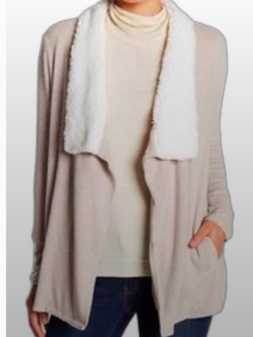 Susina Open Cardigan with Pockets Relaxed Fit Size Small